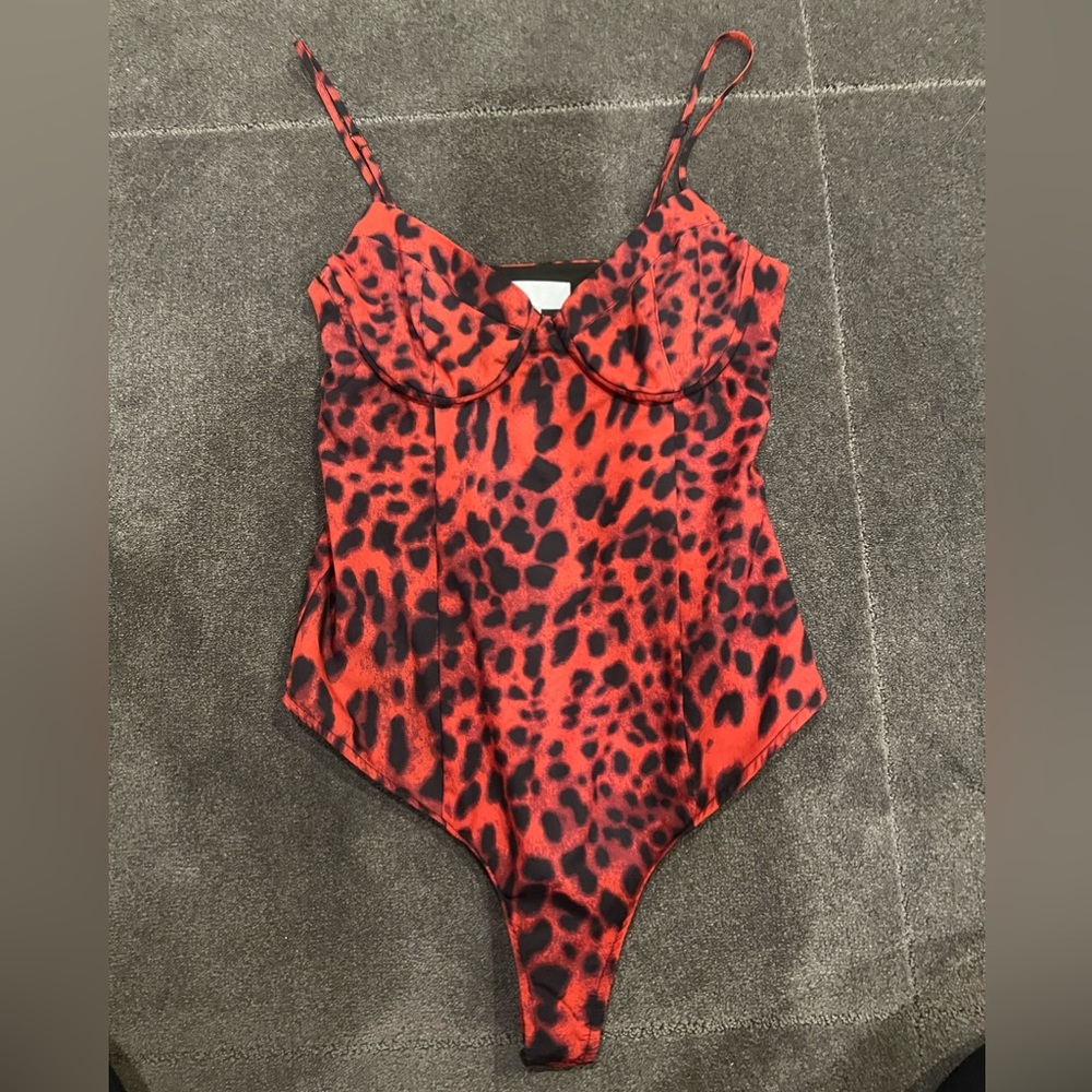 Leopard corset bodysuit